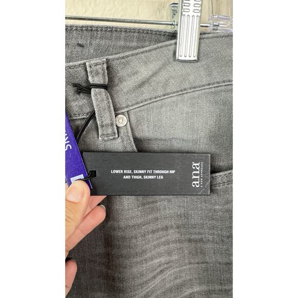 NWT a.n.a Low Rise Skinny Fit Through Hip And Thigh Gray Stretch Jeans 31/12 - Picture 9 of 12